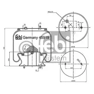 FEBI BILSTEIN 45919 Luftfederbalg für SCANIA FEBI BILSTEIN 45919 Luftfederbalg für SCANIA