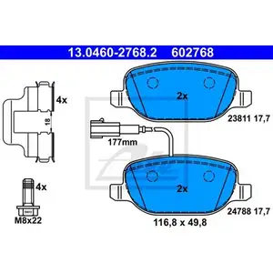 ATE 13.0460-2768.2 Belagsatz ATE 13.0460-2768.2 Belagsatz
