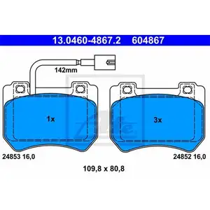 ATE 13.0460-4867.2 Belagsatz ATE 13.0460-4867.2 Belagsatz