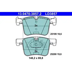 Original ATE Bremsbel&auml;ge Ceramic vorn + Warnkontakt BMW 1er 2er 3er 4er