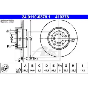 ATE 24.0110-0378.1 Bremsscheiben 2 St&uuml;ck FIAT