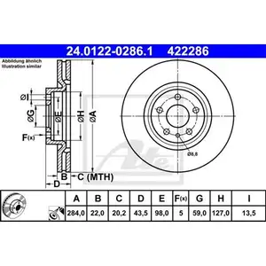 ATE 24.0122-0286.1 Bremsscheiben 2 Stück FIAT ATE 24.0122-0286.1 Bremsscheiben 2 Stück FIAT