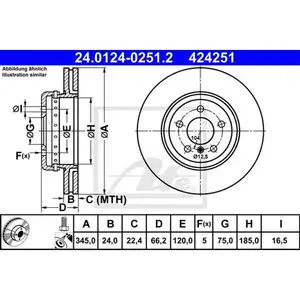 ATE 24.0124-0251.2 Bremsscheiben 2 St&uuml;ck BMW