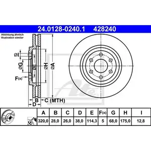 ATE 24.0128-0240.1 Bremsscheiben 2 Stück NISSAN ATE 24.0128-0240.1 Bremsscheiben 2 Stück NISSAN