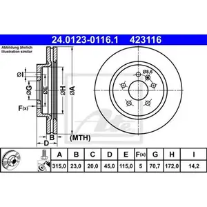 ATE 24.0123-0116.1 Bremsscheiben 2 Stück OPEL ATE 24.0123-0116.1 Bremsscheiben 2 Stück OPEL