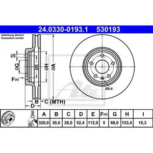 ATE 24.0330-0193.1 Power Disc Bremsscheiben 2 Stück AUDI ATE 24.0330-0193.1 Power Disc Bremsscheiben 2 Stück AUDI