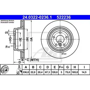 ATE 24.0322-0236.1 Bremsscheiben 2 Stück für BMW ATE 24.0322-0236.1 Bremsscheiben 2 Stück für BMW
