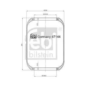 FEBI BILSTEIN 47144 Luftfederbalg FEBI BILSTEIN 47144 Luftfederbalg