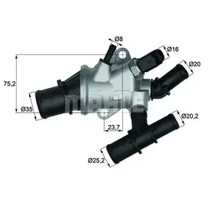 Thermostat K&uuml;hlmittel Mahle TI 162 88 Behr f&uuml;r Fiat f&uuml;r Lancia