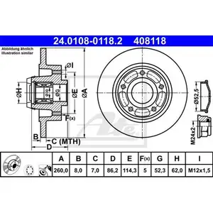 ATE 24.0108-0118.2 Bremsscheiben 2 Stück hinten RENAULT ATE 24.0108-0118.2 Bremsscheiben 2 Stück hinten RENAULT