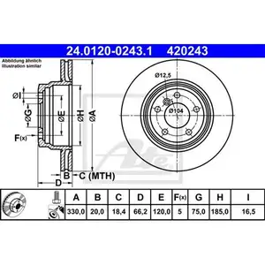 ATE 24.0120-0243.1 Bremsscheiben 2 Stück hinten BMW ATE 24.0120-0243.1 Bremsscheiben 2 Stück hinten BMW