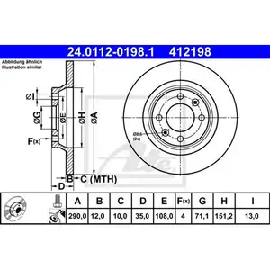 ATE 24.0112-0198.1 Bremsscheiben 2 Stück hinten für CITROËN ATE 24.0112-0198.1 Bremsscheiben 2 Stück hinten für CITROËN