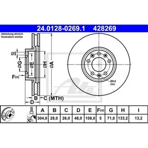 ATE 24.0128-0269.1 Bremsscheiben 2 Stück vorne PEUGEOT ATE 24.0128-0269.1 Bremsscheiben 2 Stück vorne PEUGEOT