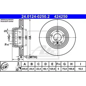 ATE 24.0124-0250.2 Bremsscheiben 2 Stück hinten BMW ATE 24.0124-0250.2 Bremsscheiben 2 Stück hinten BMW