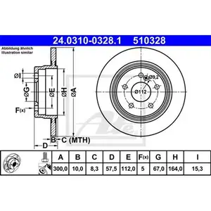 ATE 24.0310-0328.1 Power Disc Bremsscheiben 2 Stück hinten MERCEDES-BENZ ATE 24.0310-0328.1 Power Disc Bremsscheiben 2 Stück hinten MERCEDES-BENZ