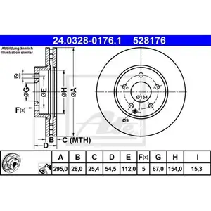 ATE 24.0328-0176.1 Power Disc Bremsscheiben 2 Stück vorne für MERCEDES-BENZ ATE 24.0328-0176.1 Power Disc Bremsscheiben 2 Stück vorne für MERCEDES-BENZ