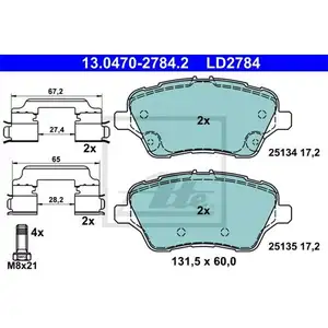 ATE Brmsenset Scheiben Ø278 belüftet Beläge Ceramic vorn Ford Fiesta VI B-Max ATE Brmsenset Scheiben Ø278 belüftet Beläge Ceramic vorn Ford Fiesta VI B-Max