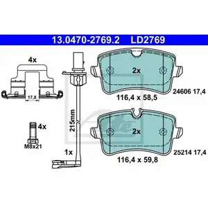 ATE 13.0470-2769.2 Ceramic Belagsatz ATE 13.0470-2769.2 Ceramic Belagsatz