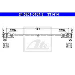ATE 24.5201-0164.3 Bremsschlauch ATE 24.5201-0164.3 Bremsschlauch