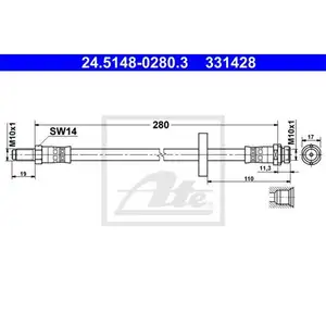 ATE 24.5148-0280.3 Bremsschlauch