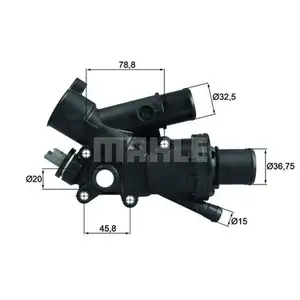 Thermostat K&uuml;hlmittel Mahle TH 43 83 Behr f&uuml;r Citro&euml;n f&uuml;r Fiat f&uuml;r Ford f&uuml;r DS