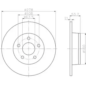 TEXTAR 92124903 Bremsscheiben 2 St&uuml;ck hinten FORD