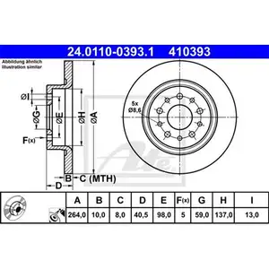 Original ATE 24.0110-0393.1 Bremsscheiben 2 Stück hinten für FIAT Original ATE 24.0110-0393.1 Bremsscheiben 2 Stück hinten für FIAT