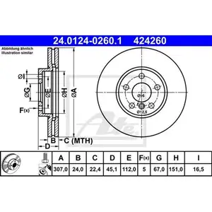 ATE 24.0124-0260.1 Bremsscheiben 2 Stück vorne BMW ATE 24.0124-0260.1 Bremsscheiben 2 Stück vorne BMW
