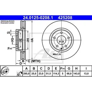 ATE 24.0125-0208.1 Bremsscheiben 2 Stück vorne MAZDA ATE 24.0125-0208.1 Bremsscheiben 2 Stück vorne MAZDA