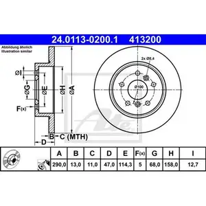 ATE 24.0113-0200.1 Bremsscheiben 2 Stück hinten für NISSAN ATE 24.0113-0200.1 Bremsscheiben 2 Stück hinten für NISSAN