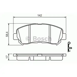 Bremsbelagsatz Scheibenbremse Bosch 0 986 494 501 f&uuml;r Nissan f&uuml;r Renault