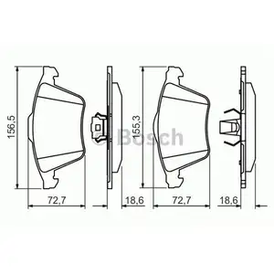 BOSCH 0 986 494 492 Bremsbelagsatz, Scheibenbremse