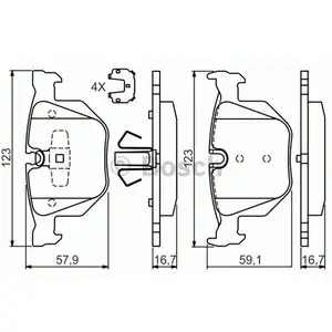 BOSCH 0 986 494 540 Bremsbelagsatz, Scheibenbremse BOSCH 0 986 494 540 Bremsbelagsatz, Scheibenbremse