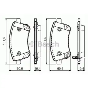 BOSCH 0 986 494 552 Bremsbelagsatz, Scheibenbremse BOSCH 0 986 494 552 Bremsbelagsatz, Scheibenbremse