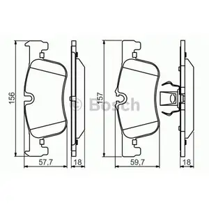 Bremsbelagsatz Scheibenbremse Bosch 0 986 494 561 f&uuml;r Bmw Vorderachse