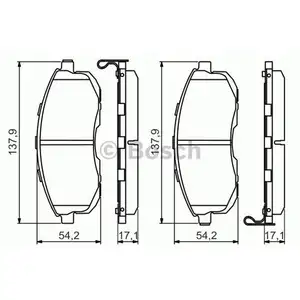 BOSCH 0 986 494 572 Bremsbelagsatz, Scheibenbremse BOSCH 0 986 494 572 Bremsbelagsatz, Scheibenbremse