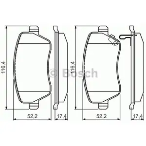 BOSCH 0 986 494 573 Bremsbelagsatz, Scheibenbremse BOSCH 0 986 494 573 Bremsbelagsatz, Scheibenbremse