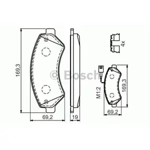 BOSCH 0 986 494 589 Bremsbelagsatz, Scheibenbremse BOSCH 0 986 494 589 Bremsbelagsatz, Scheibenbremse