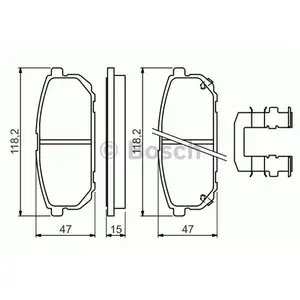 BOSCH 0 986 494 590 Bremsbelagsatz, Scheibenbremse BOSCH 0 986 494 590 Bremsbelagsatz, Scheibenbremse