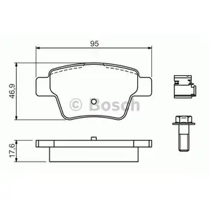 BOSCH 0 986 494 605 Bremsbelagsatz, Scheibenbremse BOSCH 0 986 494 605 Bremsbelagsatz, Scheibenbremse