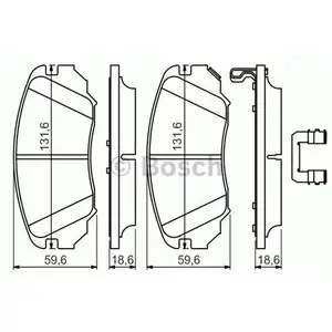 BOSCH 0 986 494 632 Bremsbelagsatz, Scheibenbremse BOSCH 0 986 494 632 Bremsbelagsatz, Scheibenbremse