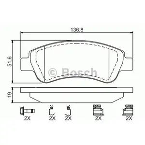 BOSCH 0 986 494 623 Bremsbelagsatz, Scheibenbremse BOSCH 0 986 494 623 Bremsbelagsatz, Scheibenbremse