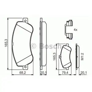 BOSCH 0 986 494 648 Bremsbelagsatz, Scheibenbremse BOSCH 0 986 494 648 Bremsbelagsatz, Scheibenbremse