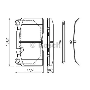 BOSCH 0 986 494 694 Bremsbelag