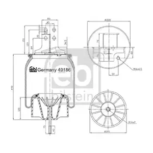 FEBI BILSTEIN 49186 Luftfederbalg FEBI BILSTEIN 49186 Luftfederbalg