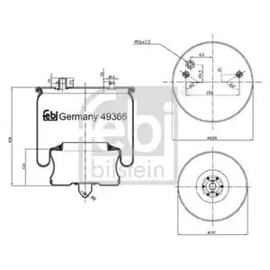 FEBI BILSTEIN 49366 Luftfederbalg FEBI BILSTEIN 49366 Luftfederbalg