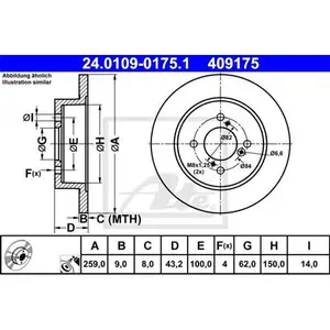 ATE 24.0109-0175.1 Bremsscheiben 2 Stück hinten für SUZUKI ATE 24.0109-0175.1 Bremsscheiben 2 Stück hinten für SUZUKI