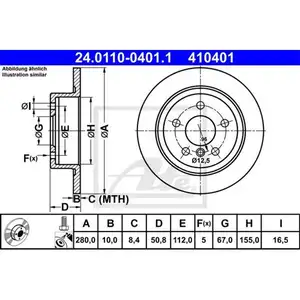 ATE 24.0110-0401.1 Bremsscheiben 2 Stück hinten für BMW ATE 24.0110-0401.1 Bremsscheiben 2 Stück hinten für BMW