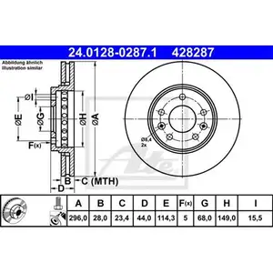 ATE 24.0128-0287.1 Bremsscheiben 2 Stück vorne für OPEL ATE 24.0128-0287.1 Bremsscheiben 2 Stück vorne für OPEL