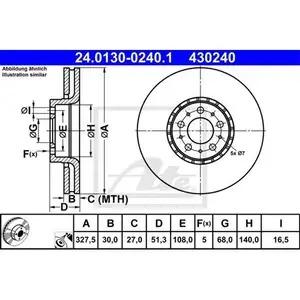 ATE 24.0130-0240.1 Bremsscheiben 2 Stück vorne für VOLVO ATE 24.0130-0240.1 Bremsscheiben 2 Stück vorne für VOLVO